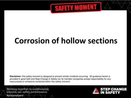 Corrosion of hollow sections