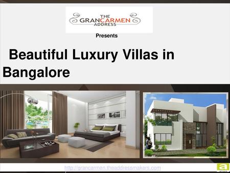 Beautiful Luxury Villas in Bangalore