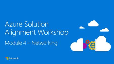 Azure Solution Alignment Workshop