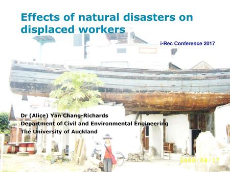 Effects of natural disasters on displaced workers