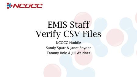 EMIS Staff Verify CSV Files