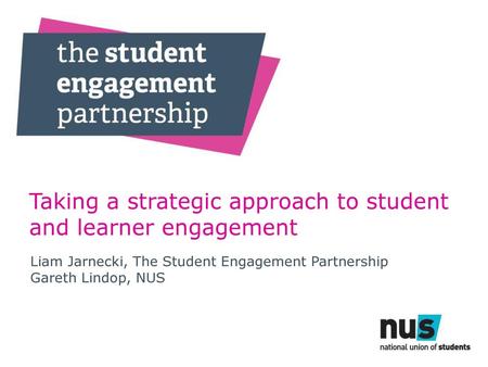 Taking a strategic approach to student and learner engagement