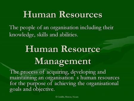 Human Resource Management