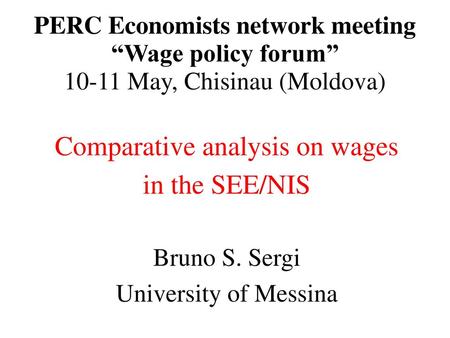 Comparative analysis on wages