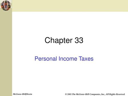 Chapter 33 Personal Income Taxes.