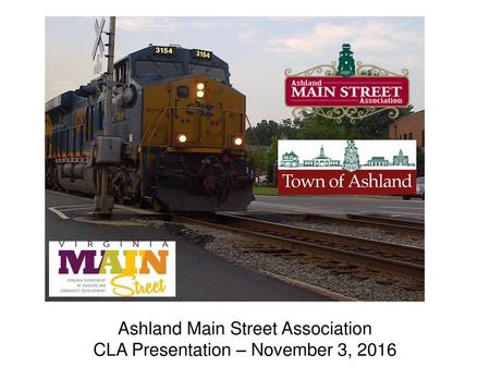 Ashland Main Street Association CLA Presentation – November 3, 2016