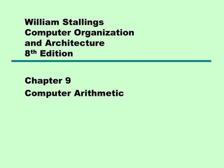 William Stallings Computer Organization and Architecture 8th Edition