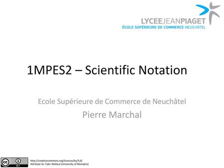 1MPES2 – Scientific Notation