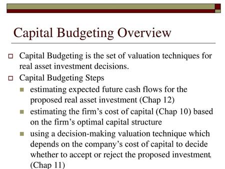 Capital Budgeting Overview