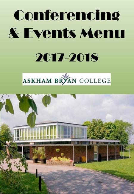 Conferencing & Events Menu