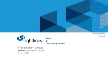 FY16 Emerson College ROPA & Sustainability Solutions