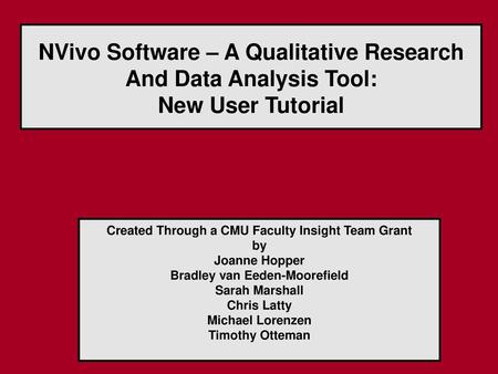 NVivo Software – A Qualitative Research