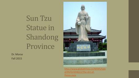 Sun Tzu Statue in Shandong Province