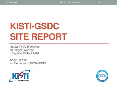 KISTI-GSDC site report