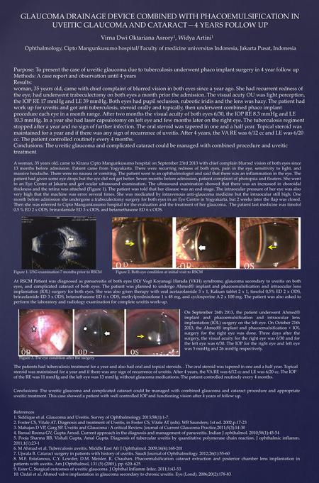 GLAUCOMA DRAINAGE DEVICE COMBINED WITH PHACOEMULSIFICATION IN