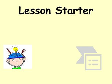 Lesson Starter.