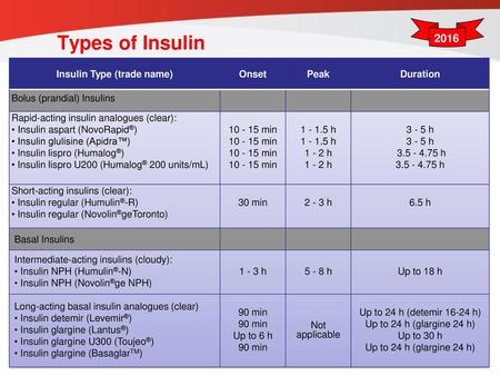 Insulin Type (trade name)