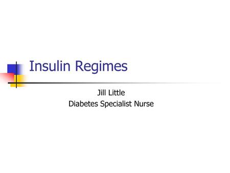 Jill Little Diabetes Specialist Nurse