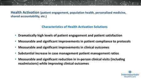 Characteristics of Health Activation Solutions