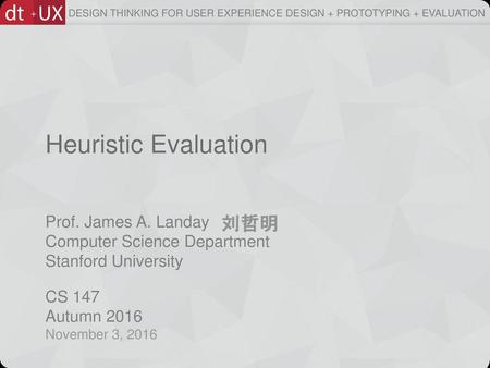 Heuristic Evaluation November 3, 2016