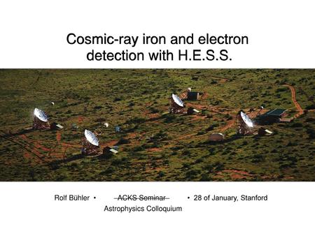 Cosmic-ray iron and electron detection with H.E.S.S.