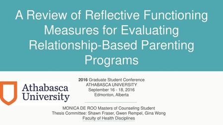 A Review of Reflective Functioning Measures for Evaluating