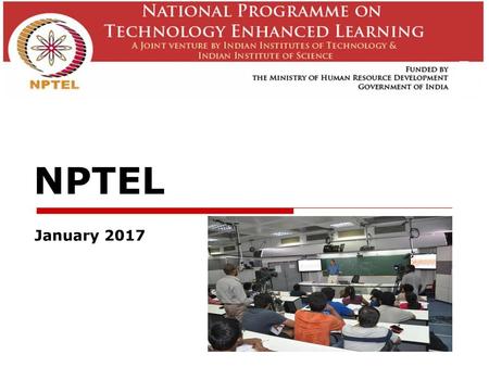 NPTEL January 2017.