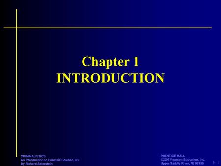 Chapter 1 INTRODUCTION.