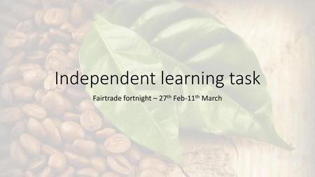 Independent learning task