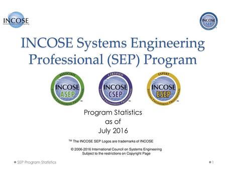 INCOSE Systems Engineering Professional (SEP) Program