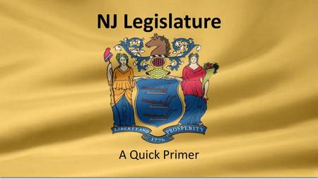 NJ Legislature A Quick Primer.