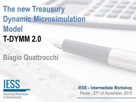 The new Treausury Dynamic Microsimulation Model