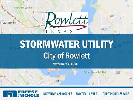 Stormwater Utility City of Rowlett