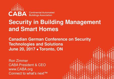 Security in Building Management and Smart Homes