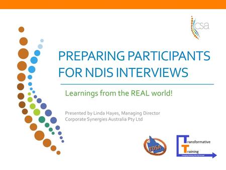 PREPARING PARTICIPANTS FOR NDIS INTERVIEWS