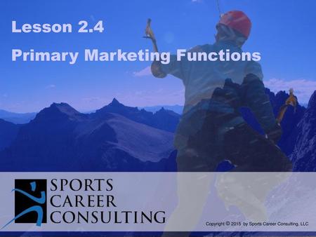 Primary Marketing Functions