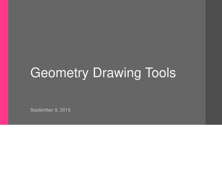 Geometry Drawing Tools