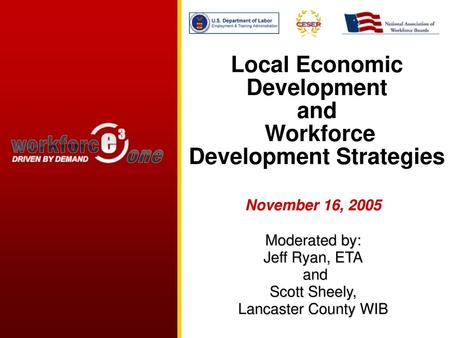 Local Economic Development and Workforce Development Strategies