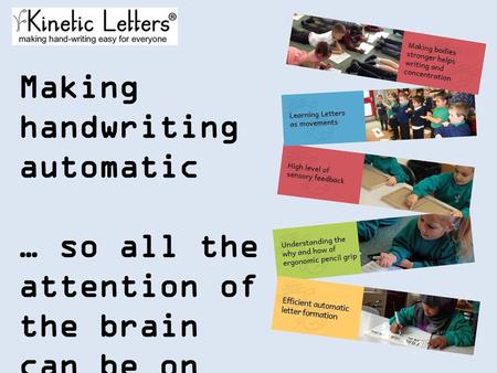 Making handwriting automatic