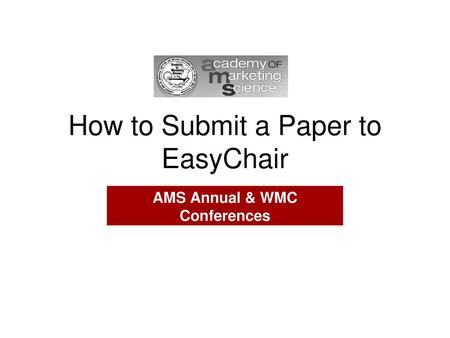 How to Submit a Paper to EasyChair