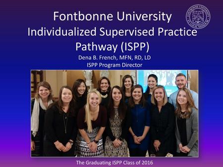 Fontbonne University Individualized Supervised Practice Pathway (ISPP)