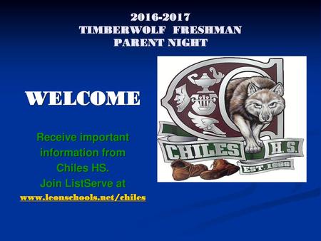 TIMBERWOLF FRESHMAN PARENT NIGHT