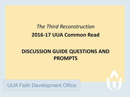 The Third Reconstruction UUA Common Read