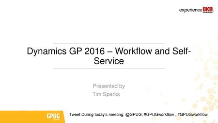 Dynamics GP 2016 – Workflow and Self-Service