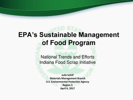 EPA’s Sustainable Management of Food Program