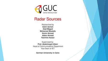 Radar Sources Researched by Islam Ayman