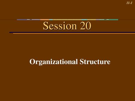 Organizational Structure