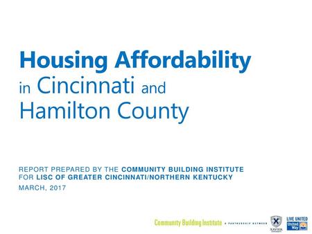 Housing Affordability in Cincinnati and Hamilton County