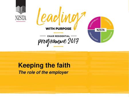 Keeping the faith The role of the employer