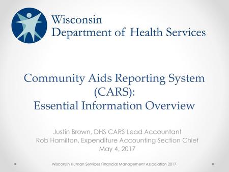 Community Aids Reporting System (CARS): Essential Information Overview